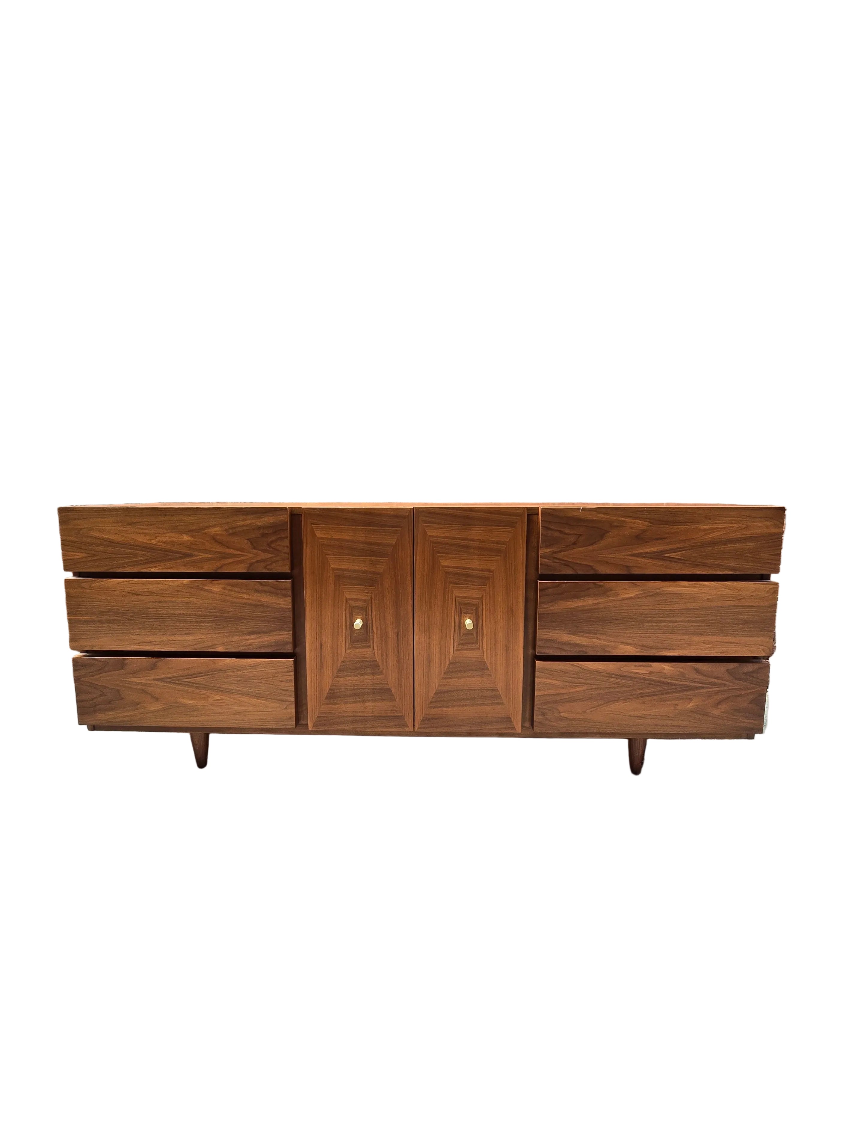 American of Martinsville Mid-Century Walnut Dresser – Vintage MC