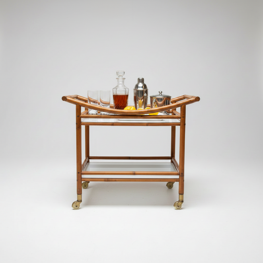 Rattan Bar Cart 0526001