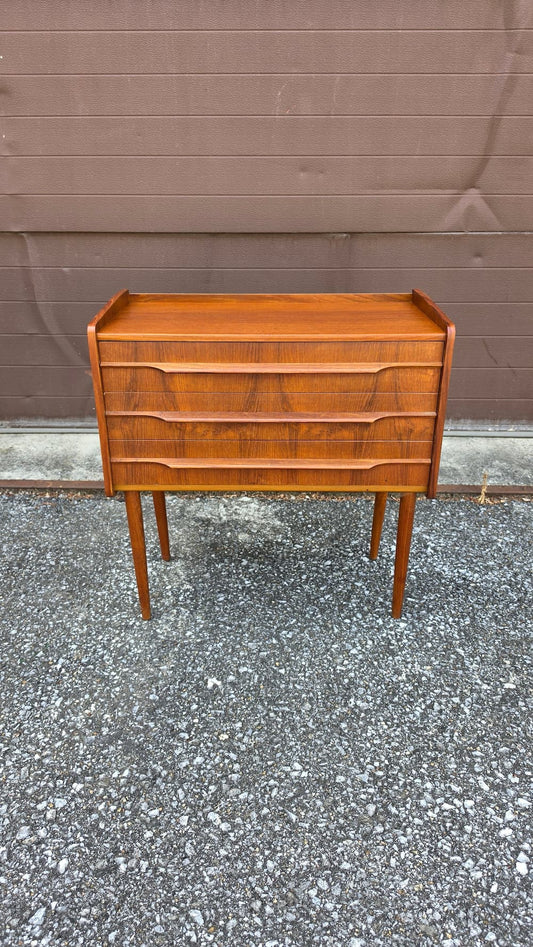 Danish Teak 3 Drawer Side Table