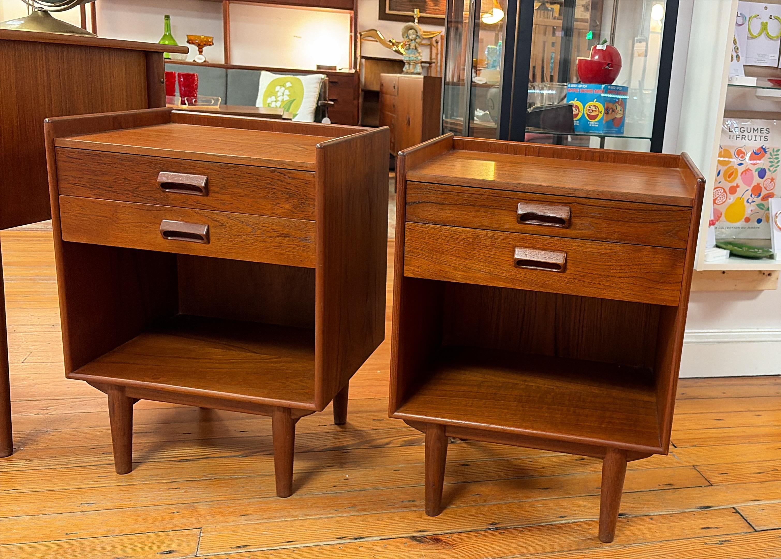 DANSKダンスク●ヴィンテージ ミッドセンチュリー箱　2set Pair of Borge Mogensen Danish Teak Nightstands – Vintage MC