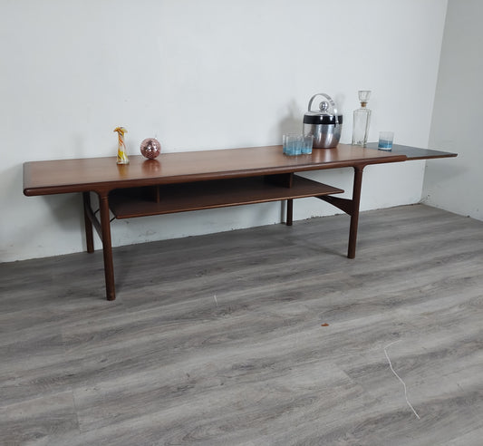 Danish Teak Coffee Table with Pull Out Leaf