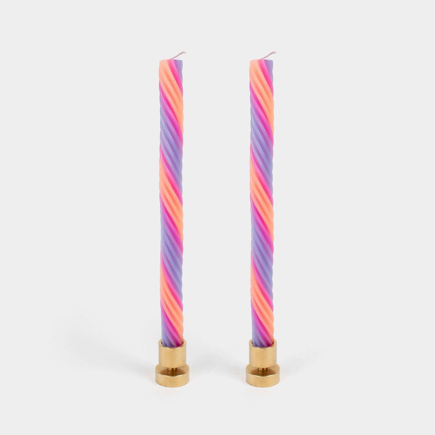 Rope Candles - Orange & Lav. (2 Pack) - 11" Vibrant Tapers - Vintage MC