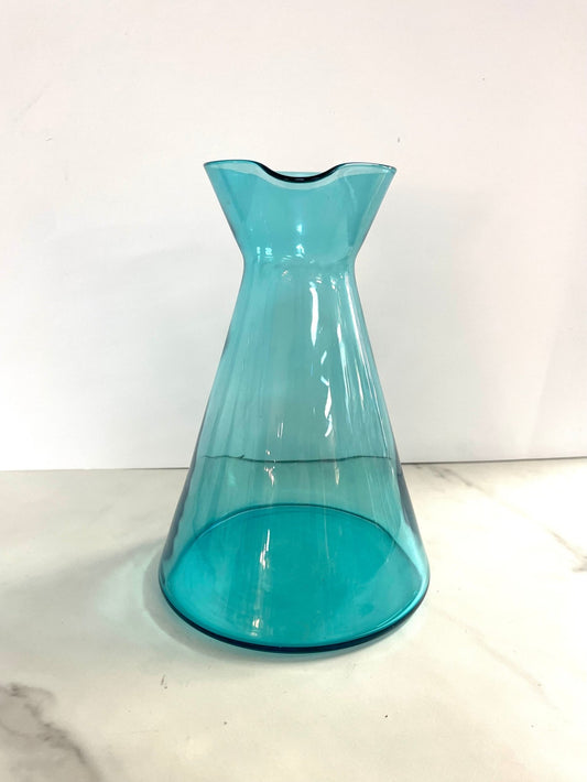 Scandinavian Aqua Blown Glass Pitcher - Vintage MC