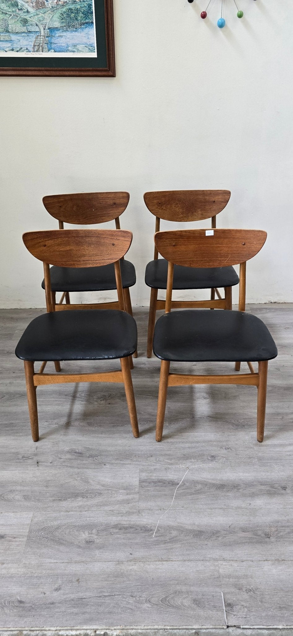 Set of 4 Danish Teak Dining Chairs 0325015 - Vintage MC