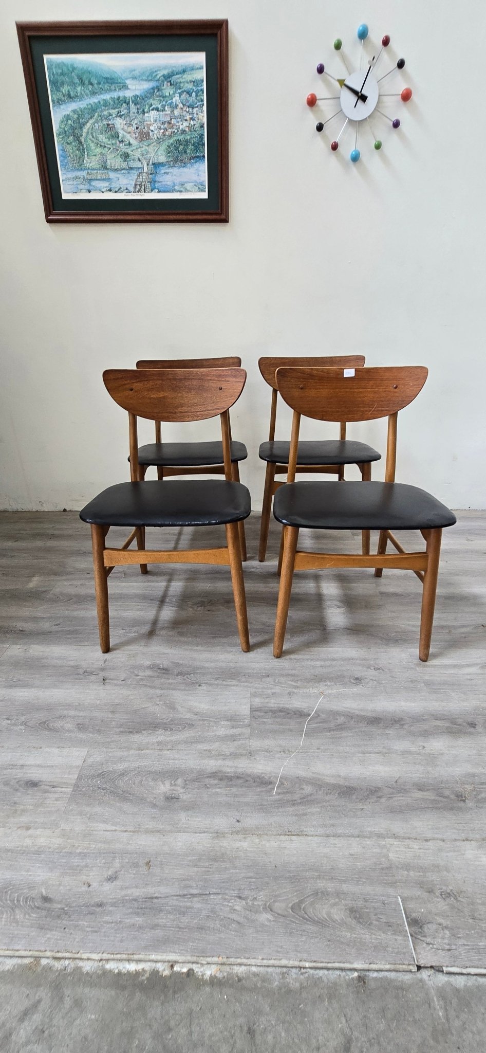 Set of 4 Danish Teak Dining Chairs 0325015 - Vintage MC
