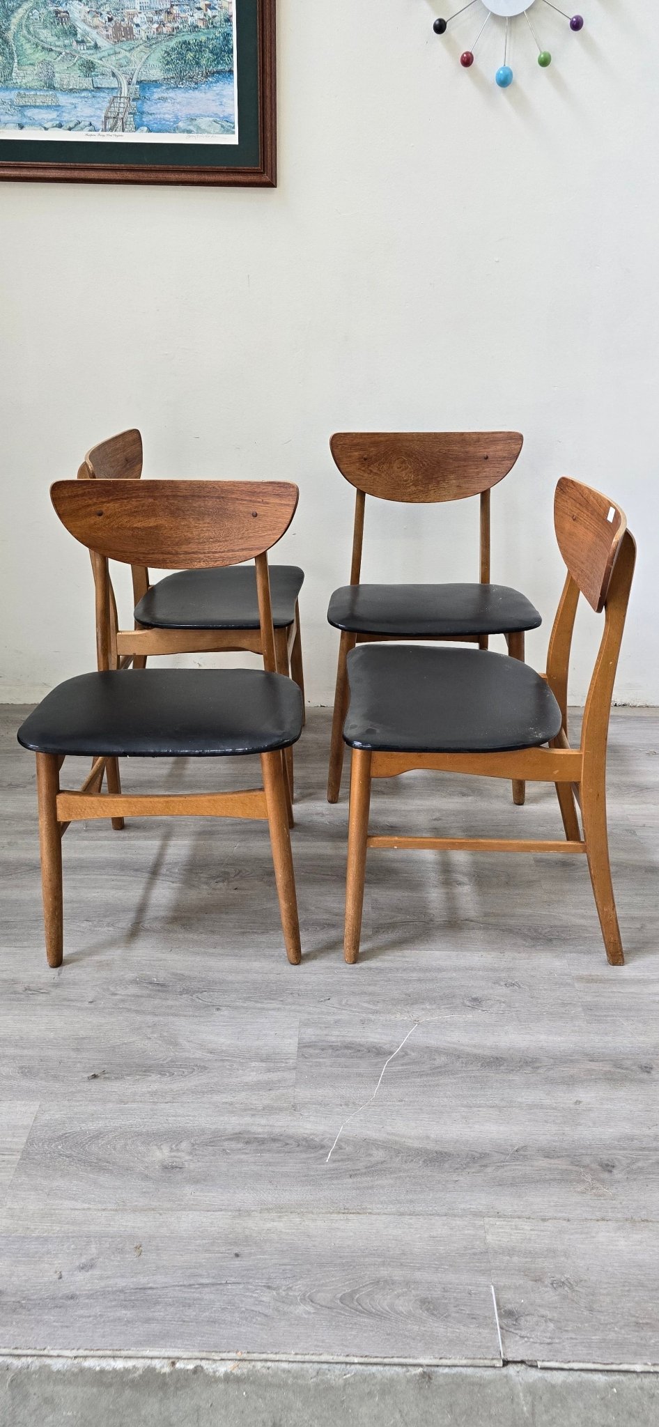 Set of 4 Danish Teak Dining Chairs 0325015 - Vintage MC