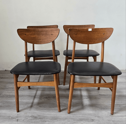 Set of 4 Danish Teak Dining Chairs 0325015 - Vintage MC