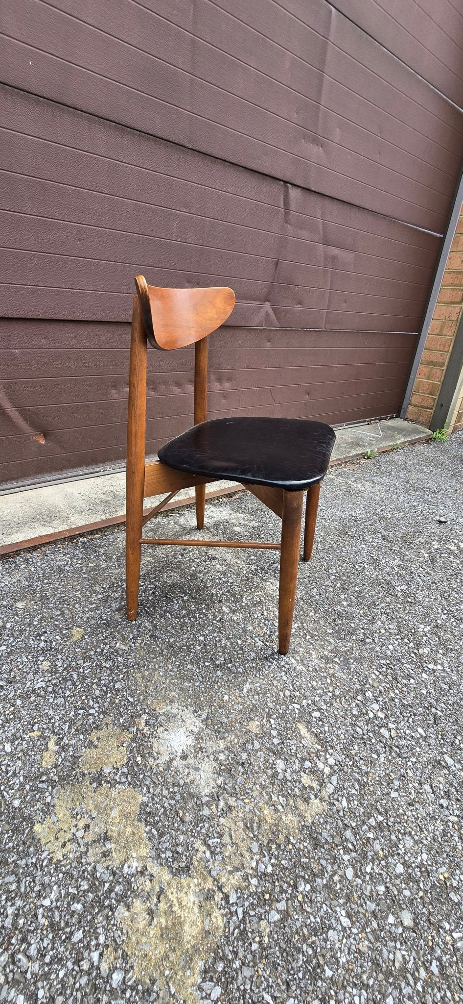 Set of 4 Walnut Dining Chairs by Stanley - Vintage MC