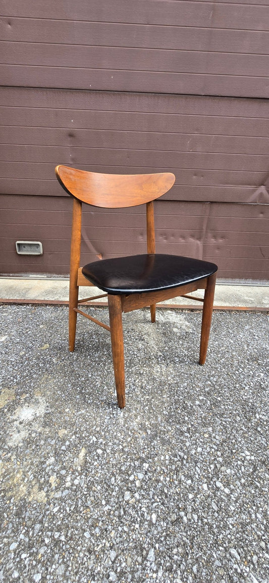 Set of 4 Walnut Dining Chairs by Stanley - Vintage MC