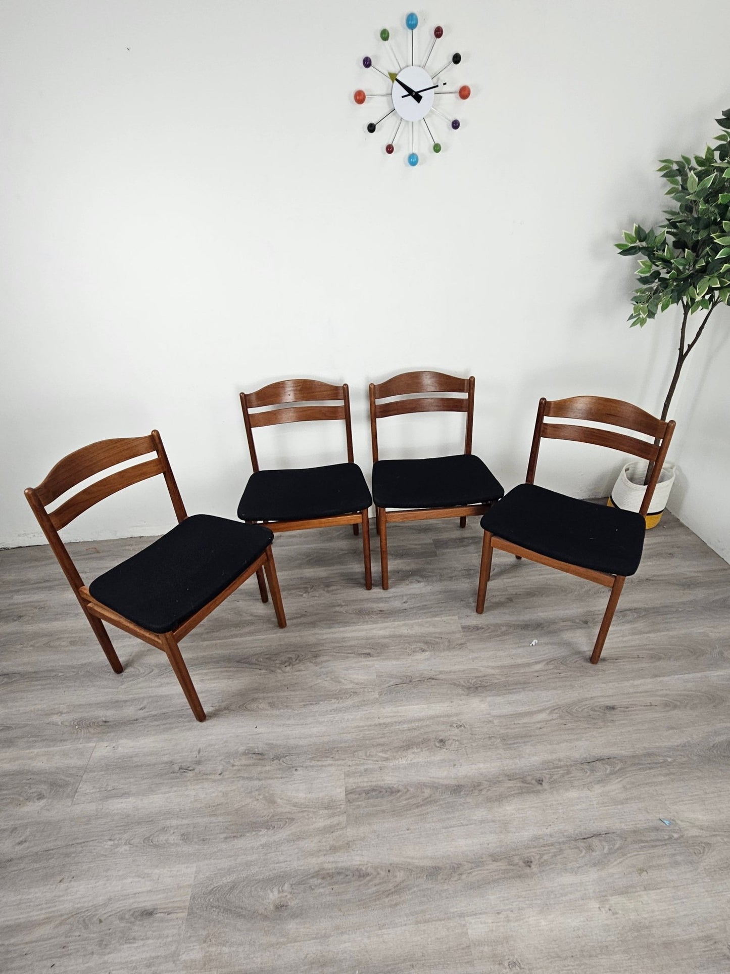 Set of 6 Danish Dining Chairs in Black Boltinge Mobelfabrik - Vintage MC