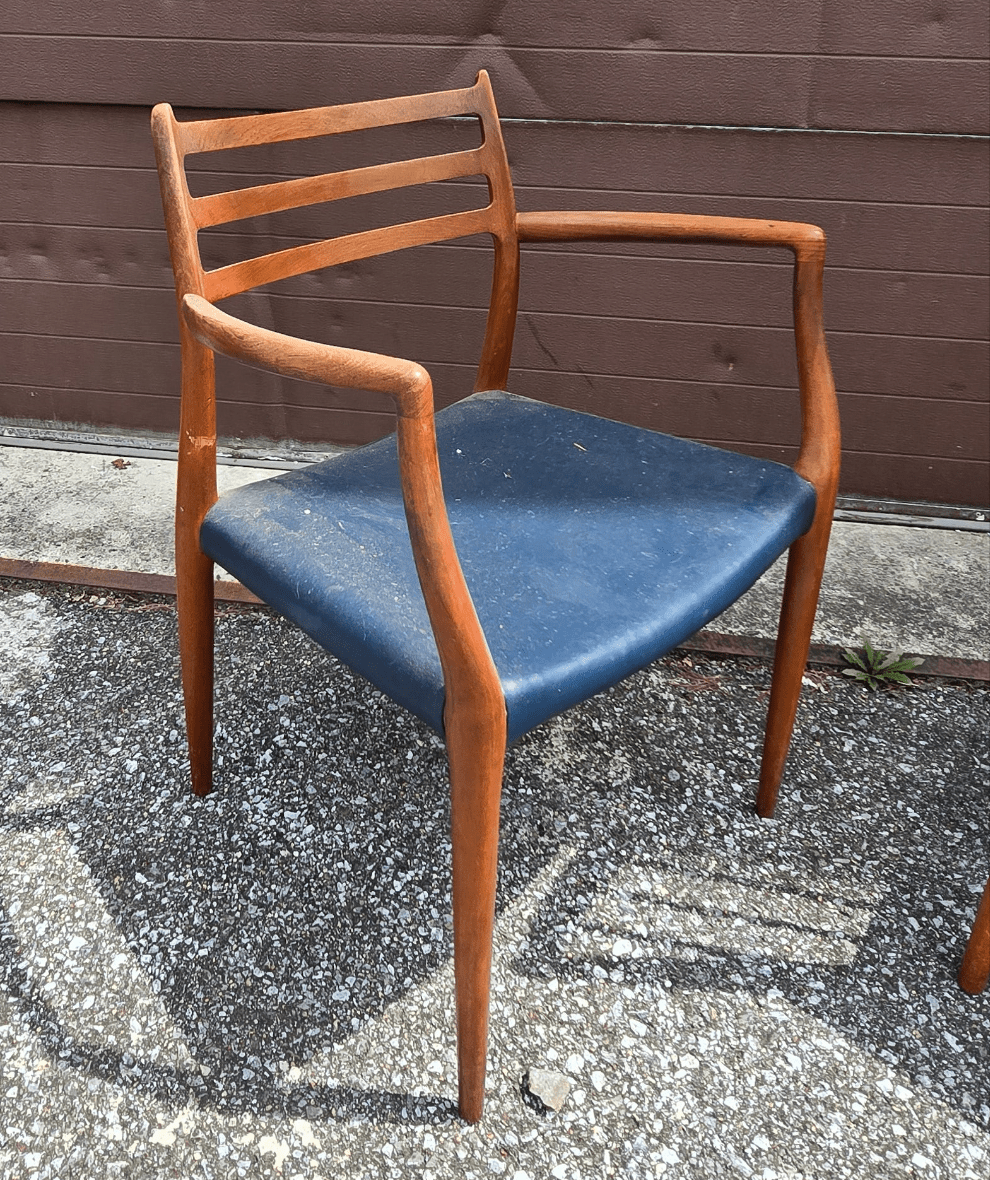 Set of 6 Neils Moller Dining Chairs Models 78 & 63 - Vintage MC
