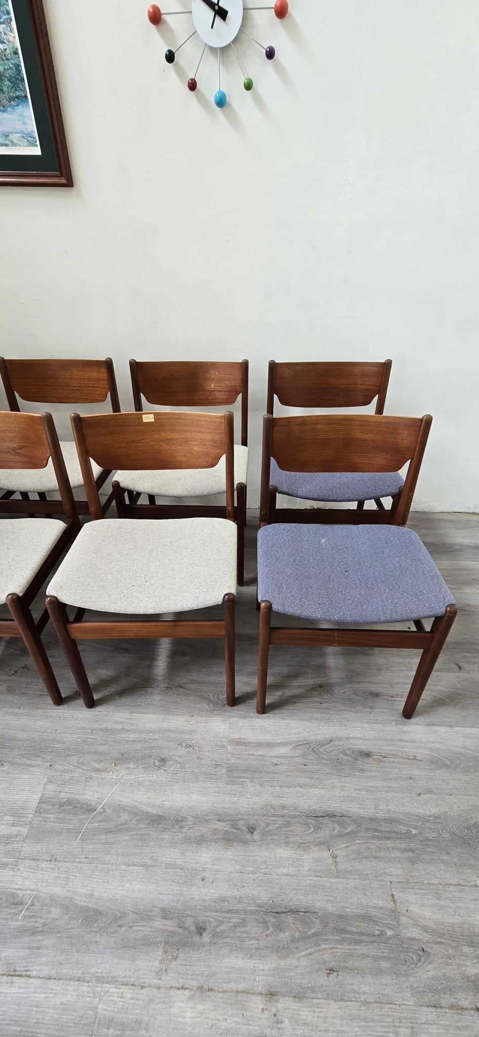 Set of 8 Vintage Teak Dining Chairs - Vintage MC