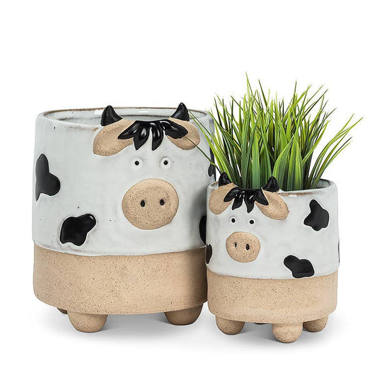 Sm Cow on Legs Planter - 3" H - Vintage MC
