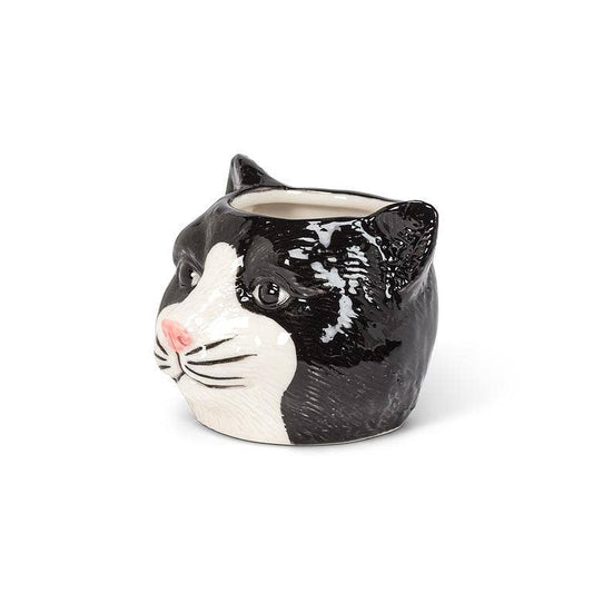 Small Black Cat Planter - 2.5"H - Vintage MC
