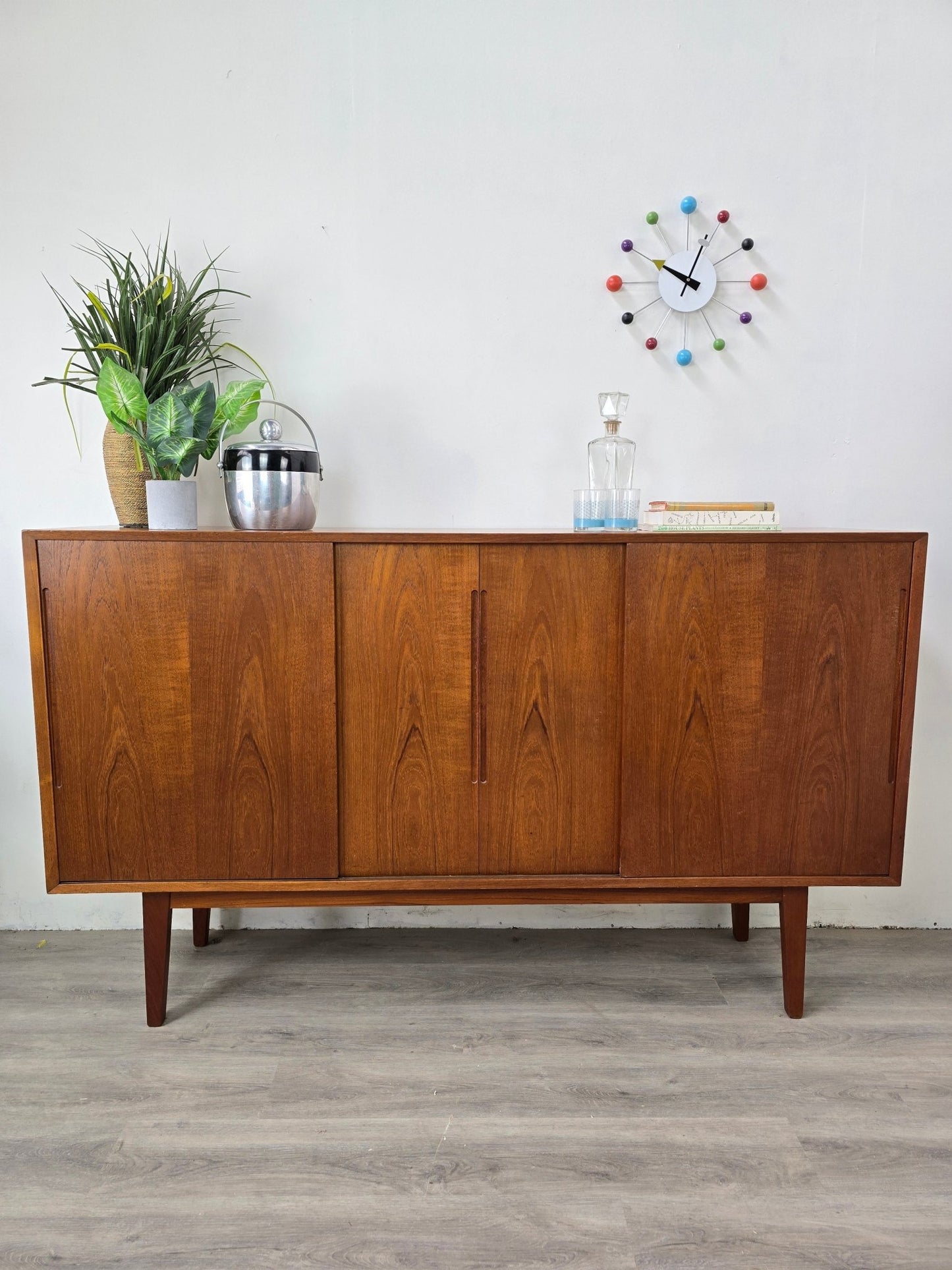 ST0624035 Danish Teak Tall Sideboard - Vintage MC