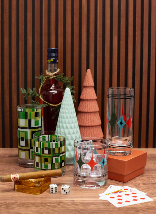 Starlight Diamond Row Vintage Whiskey Cocktail Glass - Vintage MC