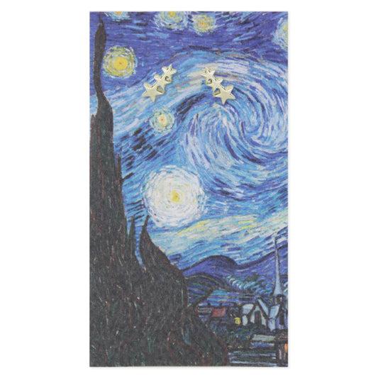 Starry Night Fine Art Star Post Earrings - Vintage MC