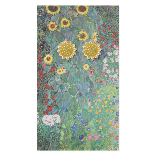 Sunflowers Fine Art Card Gold Post Earrings - Vintage MC