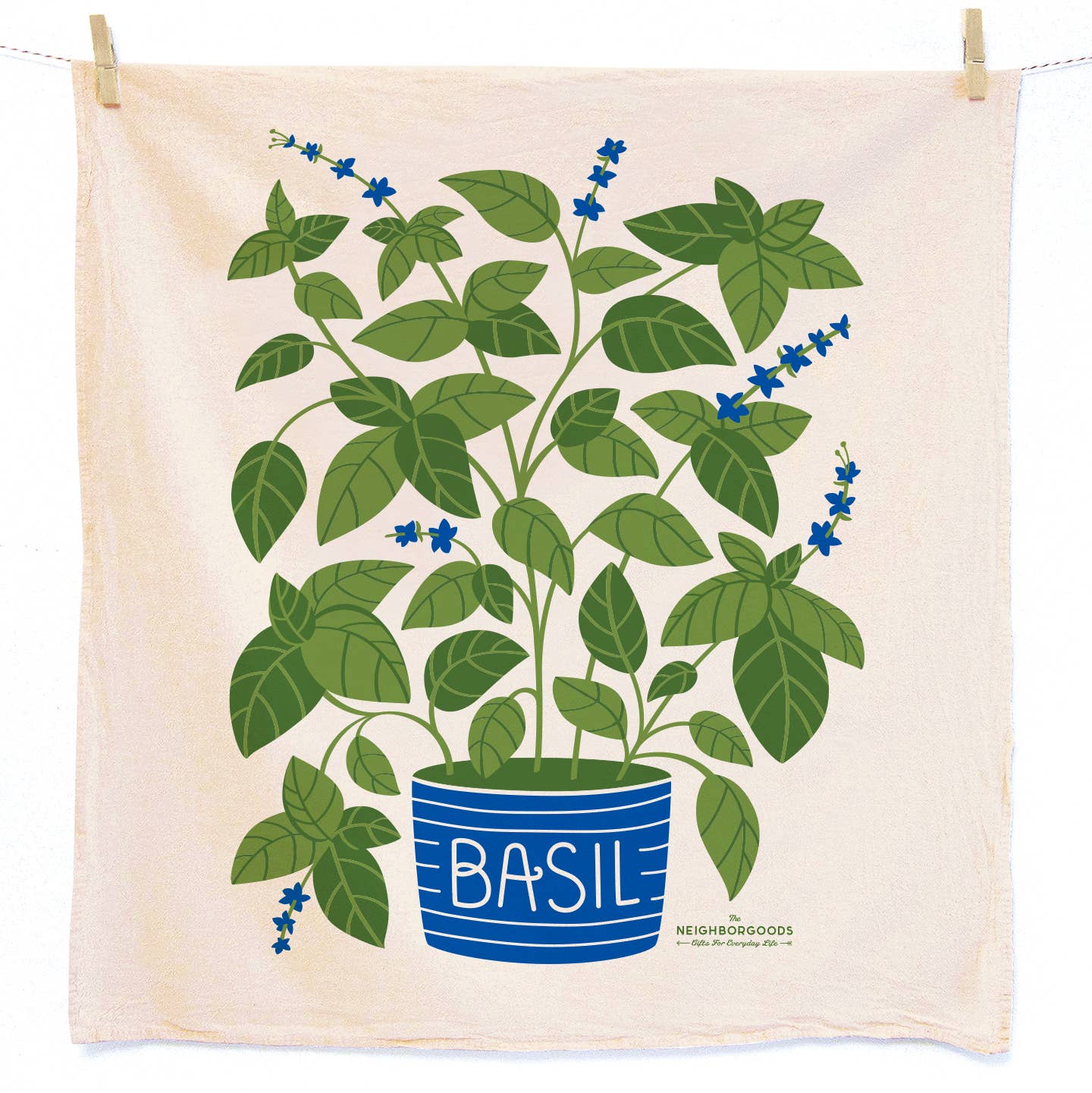 TOMATO BASIL (Tomato, Basil) - Tea Towel Set of 2 - Vintage MC