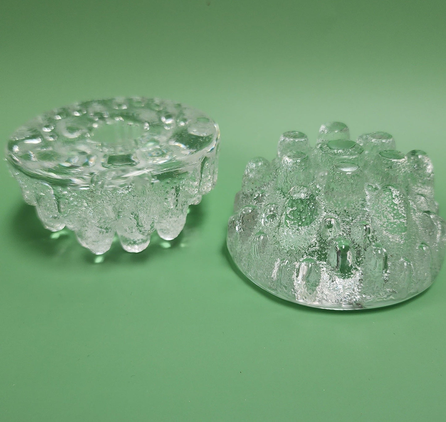 Viking Glass Candle Holders - Vintage MC