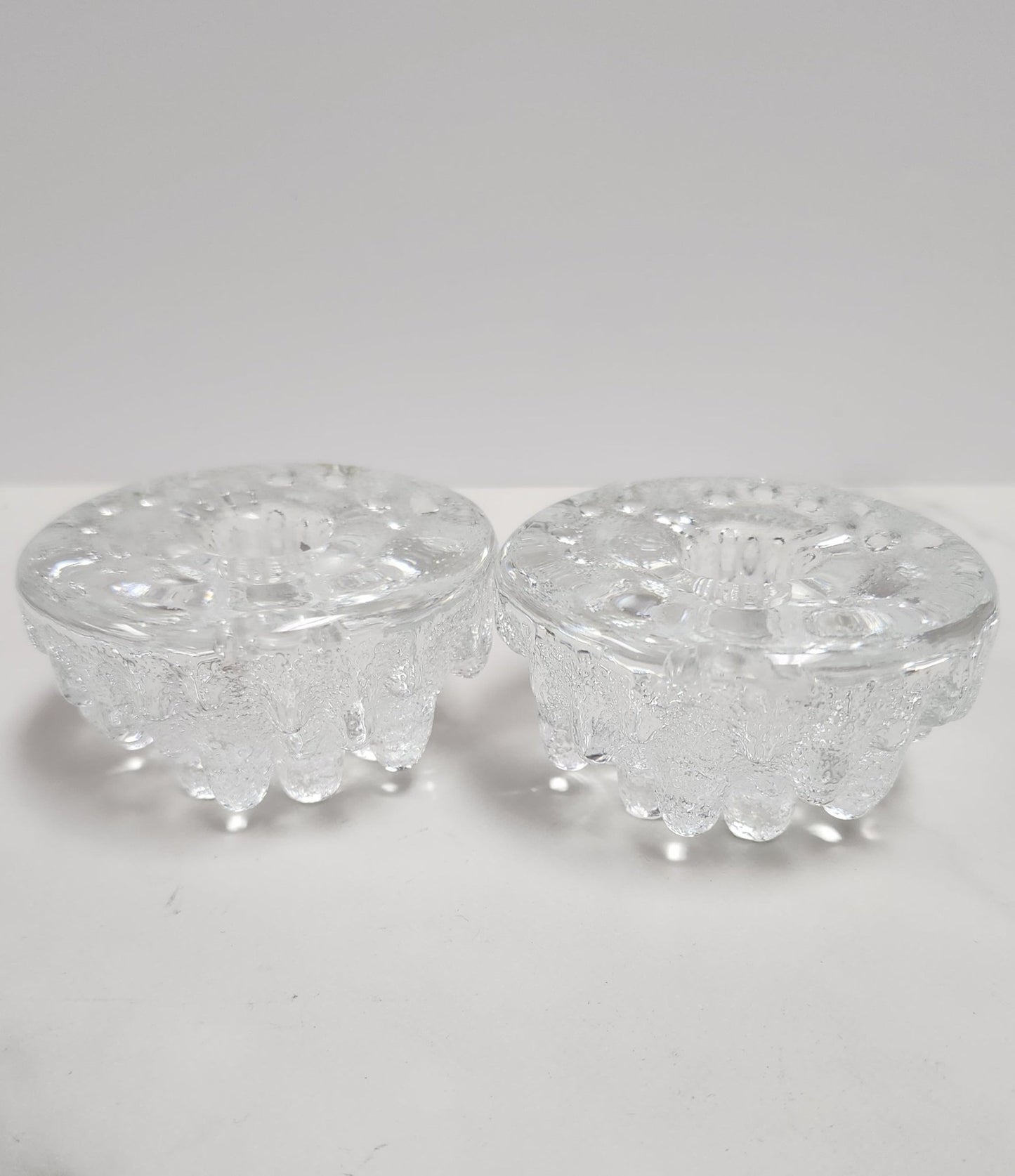 Viking Glass Candle Holders - Vintage MC