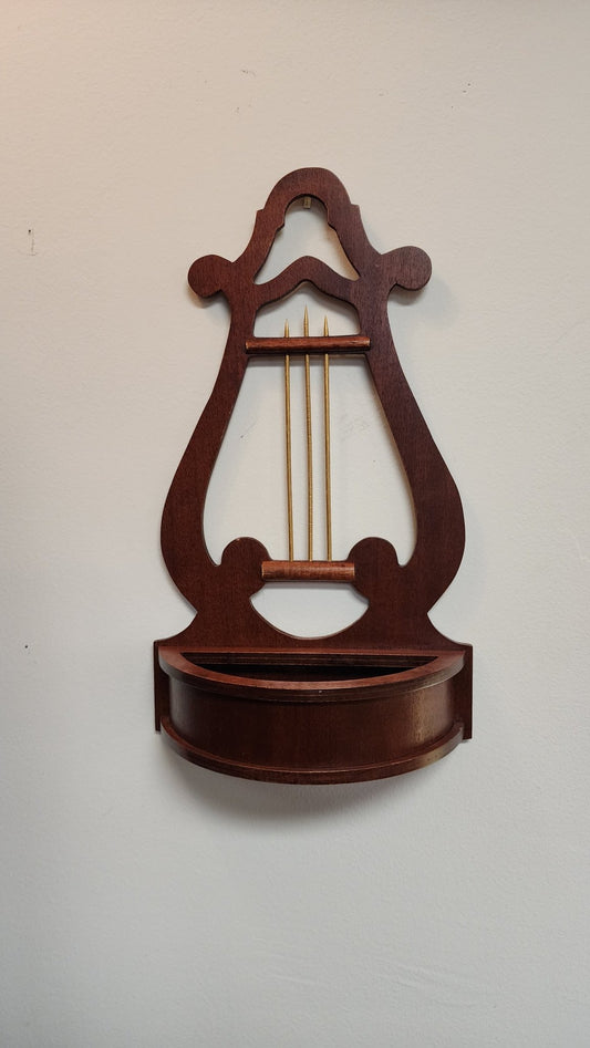 Vintage NOS Catchall Musical Lyre Wall Hanging - Vintage MC