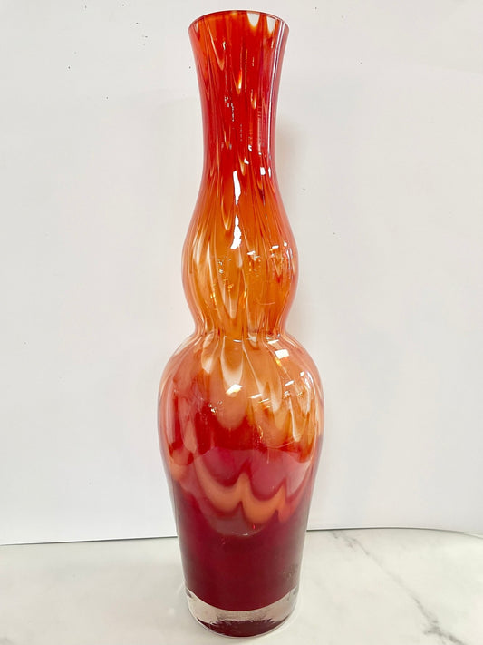Waterford Evolution Art Glass Stem Vase - Vintage MC