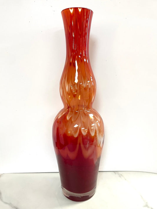 Waterford Evolution Art Glass Stem Vase - Vintage MC