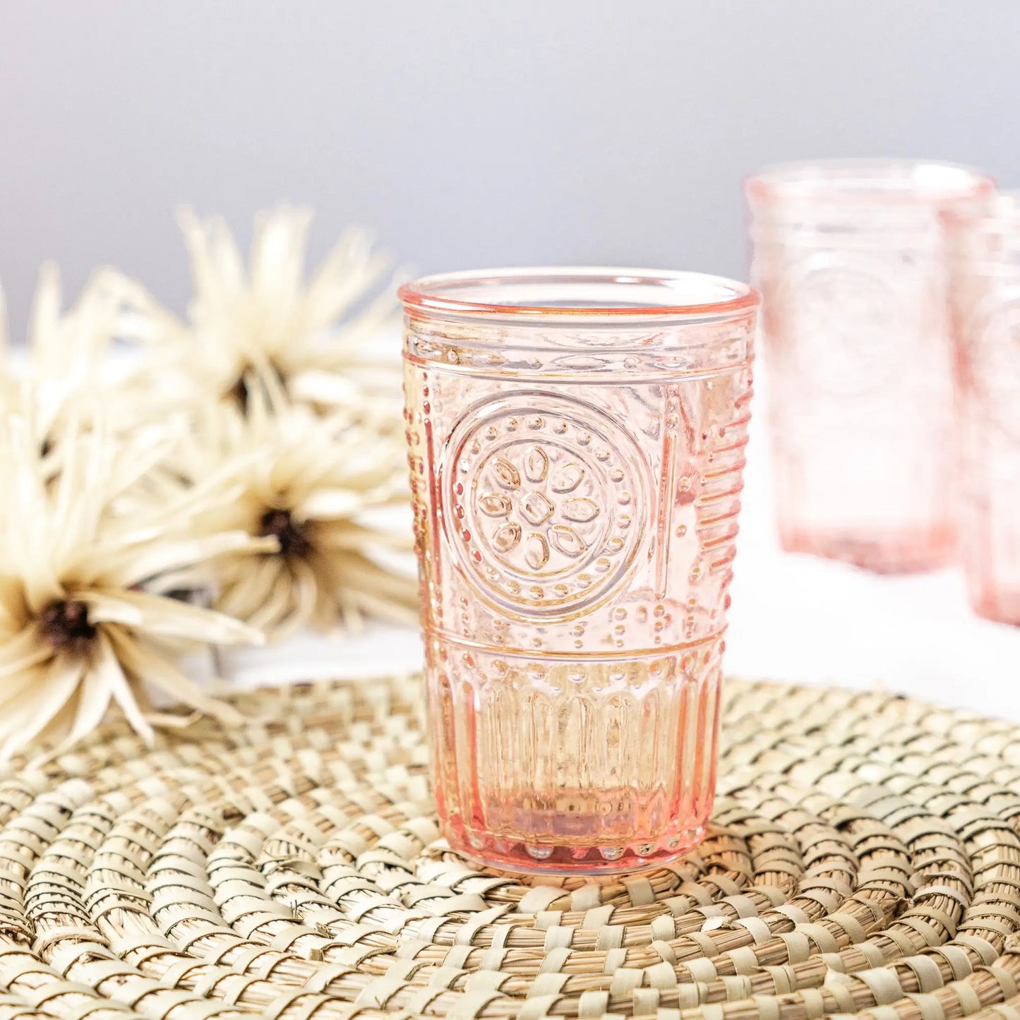 Repro Pink Highball Glass BOR