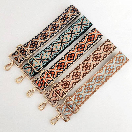Baric - Ethnic Pattern Bag Strap Replacement - Vintage MC