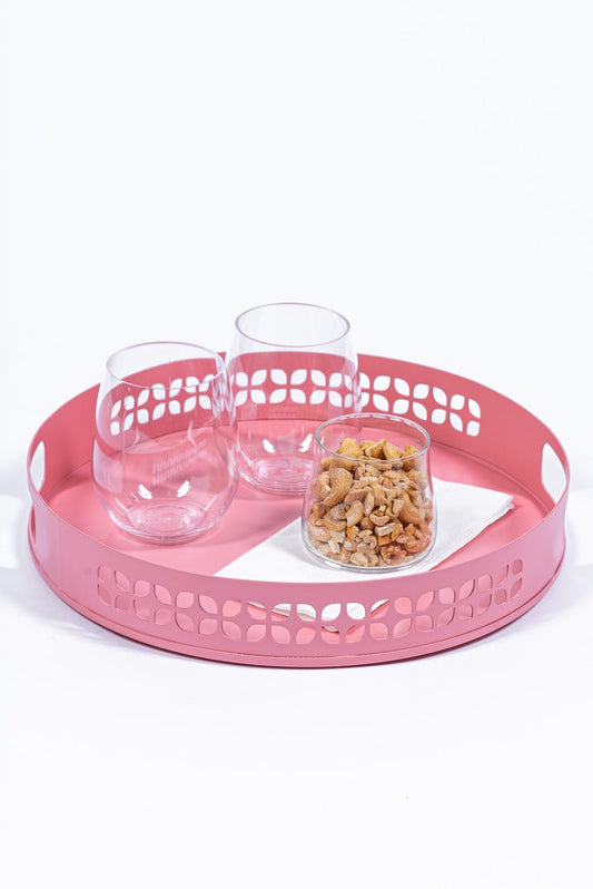 Breeze Block Serving Tray Round - Vintage MC