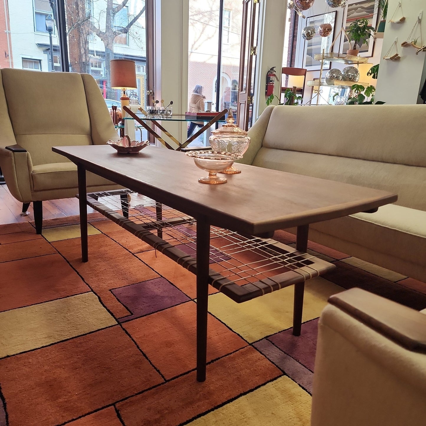 Danish Teak Coffee Table with Shelf - Vintage MC