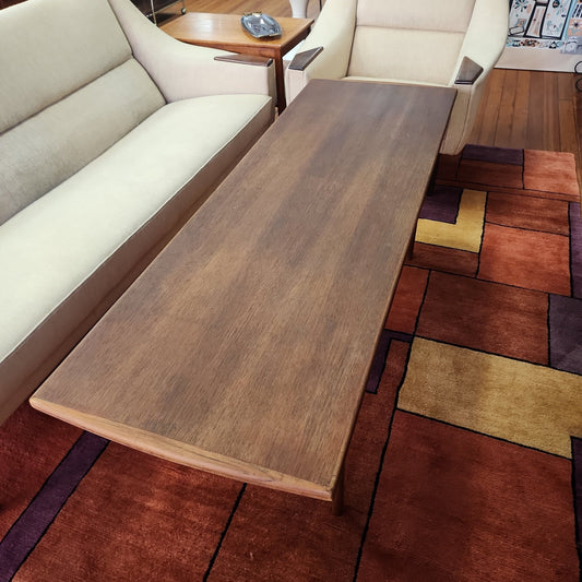 Danish Teak Coffee Table with Shelf - Vintage MC