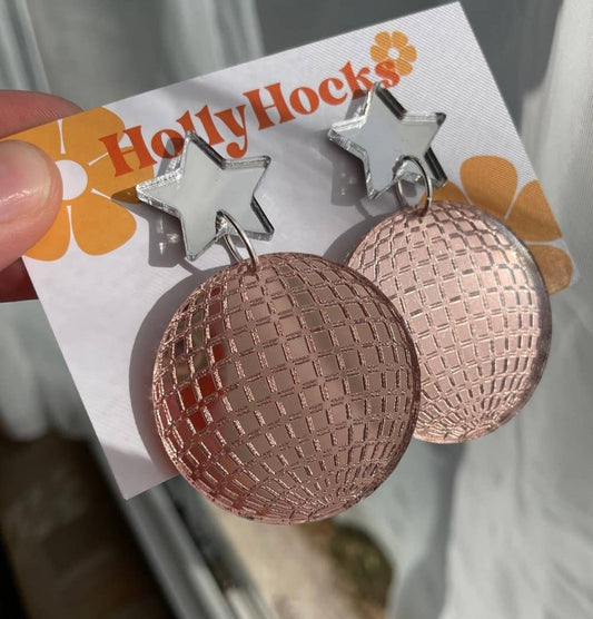 HollyHock Disco Ball Earrings - Vintage MC