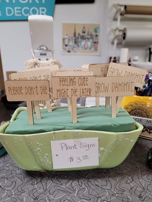 Plant Signs - Vintage MC