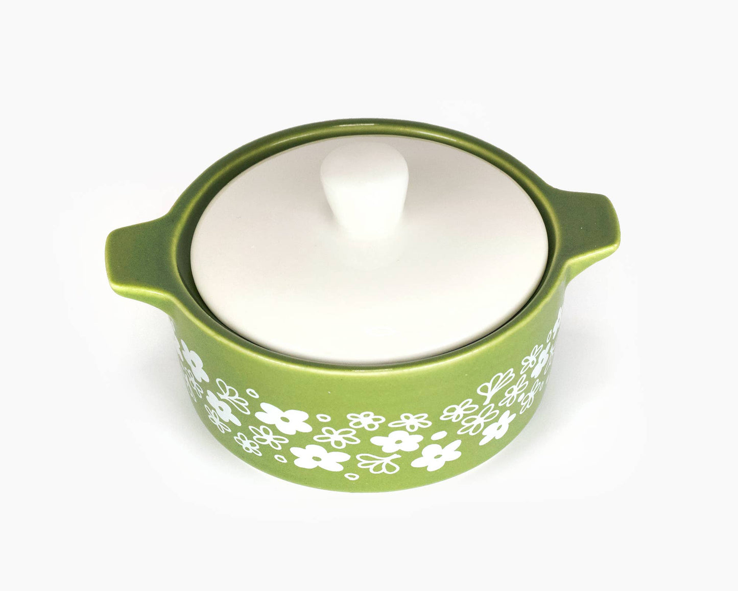 Pyrex-Inspired Spring Blossom Casserole Ceramic Trinket Box