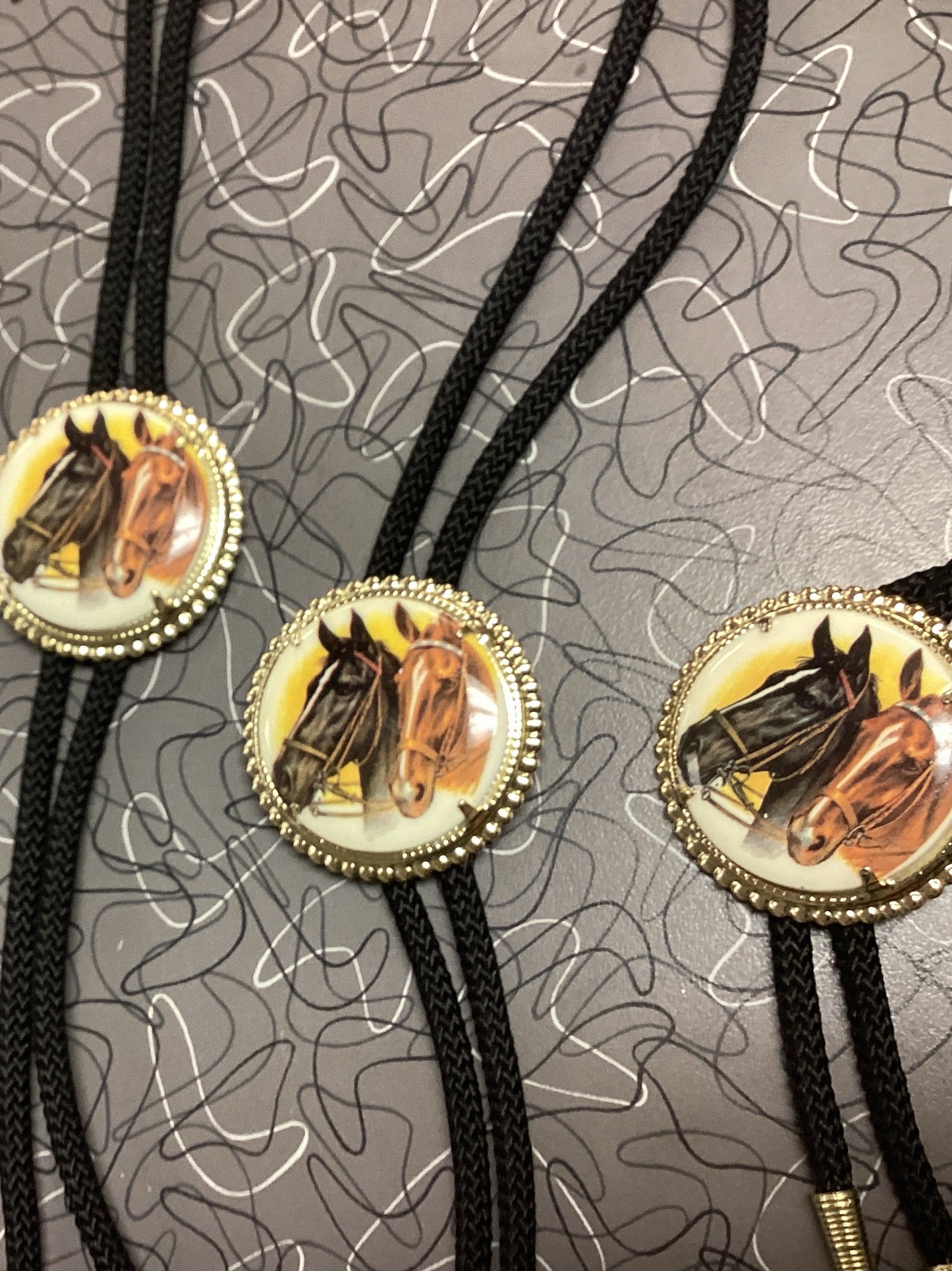 Horse Litho Bolo Tie