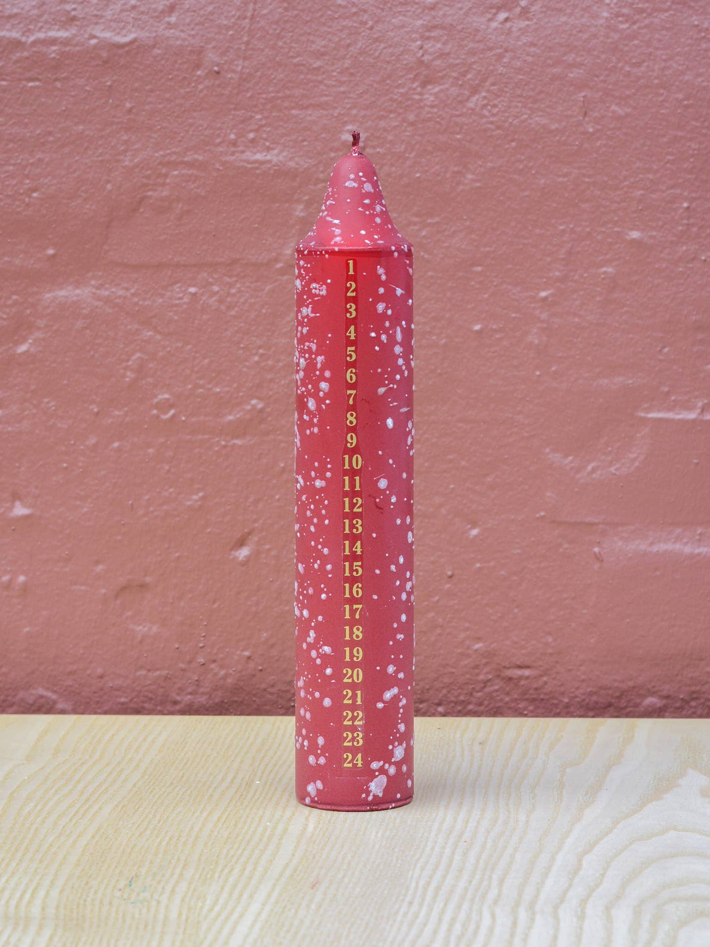 Advent Candle, Christmas Calendar, Red Confetti