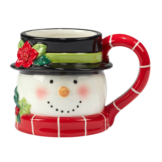 Holiday Magic Christmas Snowman 3-D  Mug 18 oz.