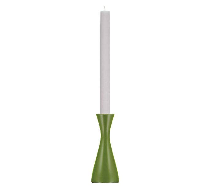 BRITISH COLOUR STANDARD - 15cm H / 5.9'' H Medium Olive Candleholder