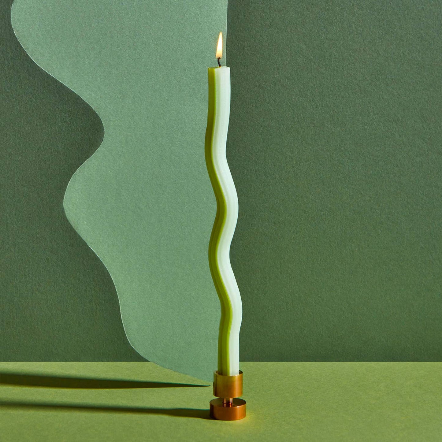Wiggle Candle Sticks by Lex Pott - Olive Green (2 pack)
