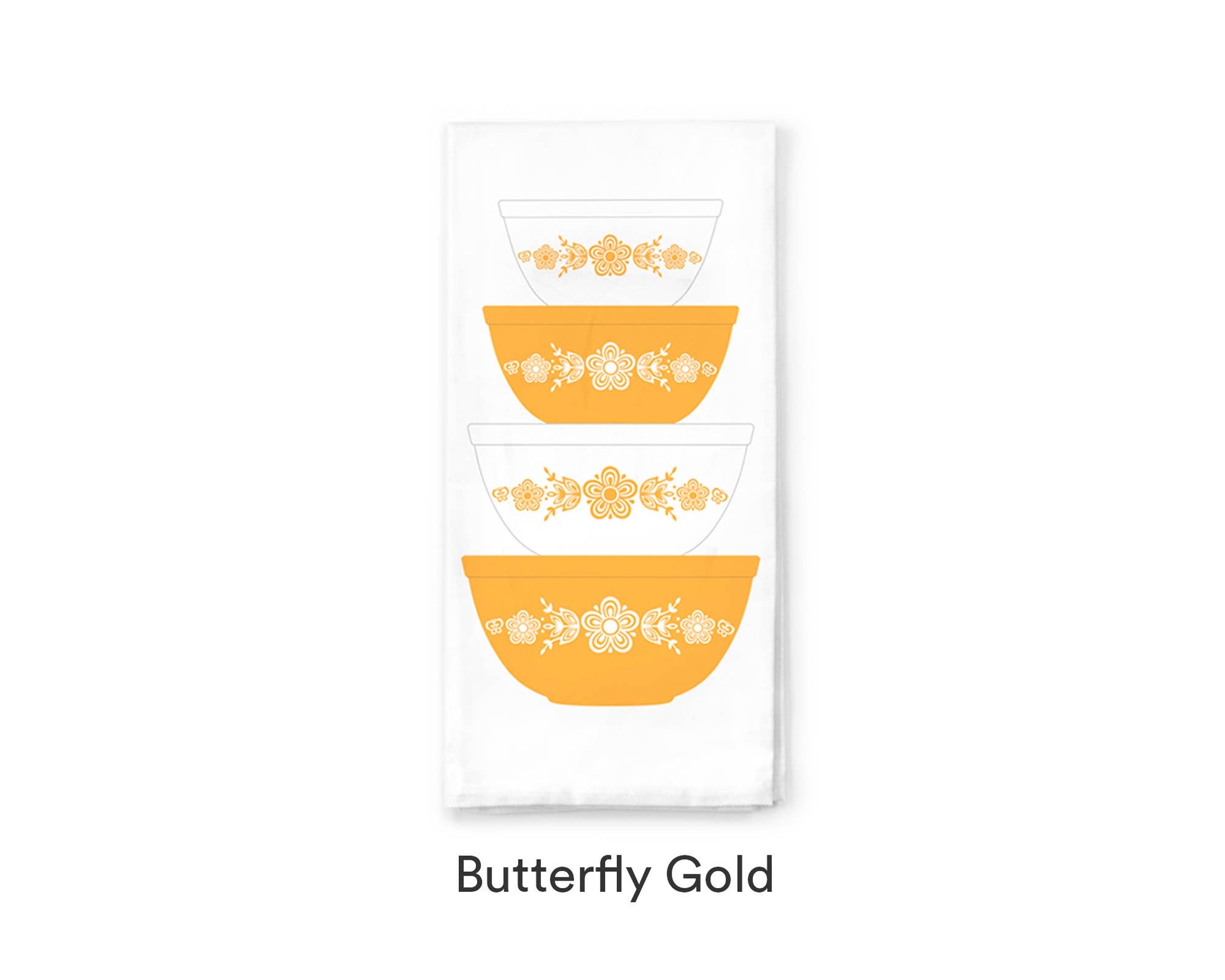 Pyrex-Inspired Tea Towel Cotton – Retro Kitchen Gift