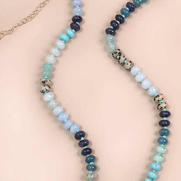 NATURAL AGATE BEAD NECKLACE