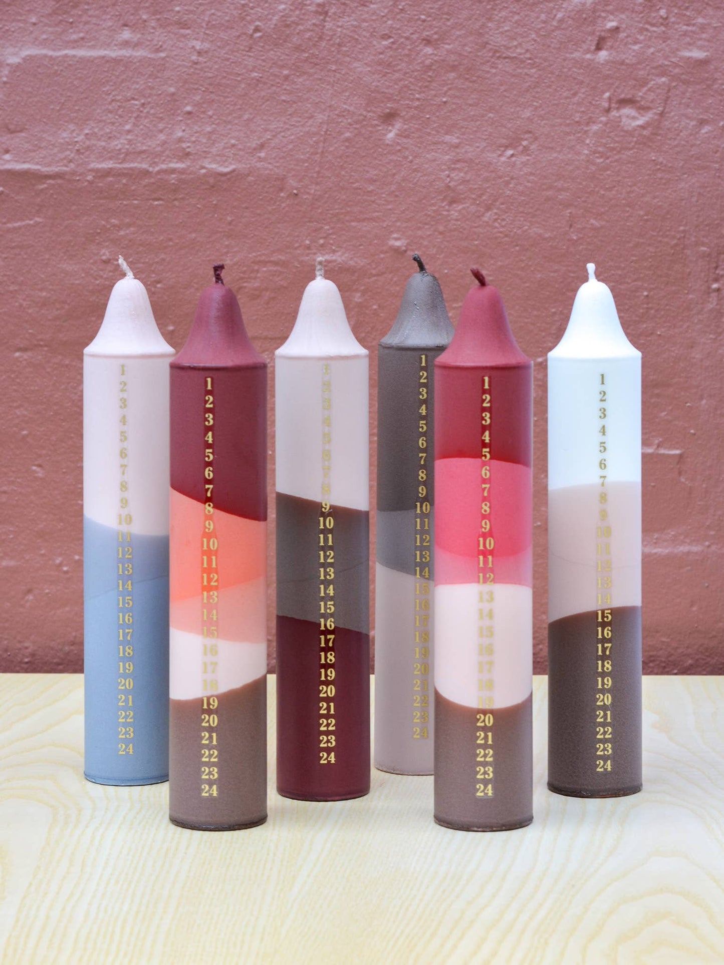 Advent Candle, Christmas Calendar, Beige / Gray