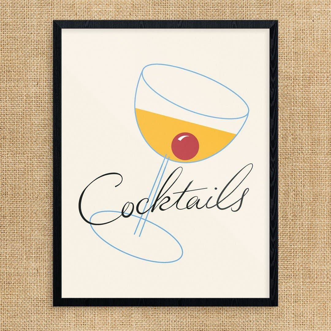 11'' x 14'' Vintage Manhattan Cocktails Print - Vintage MC