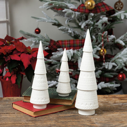 White Ceramic Christmas Trees