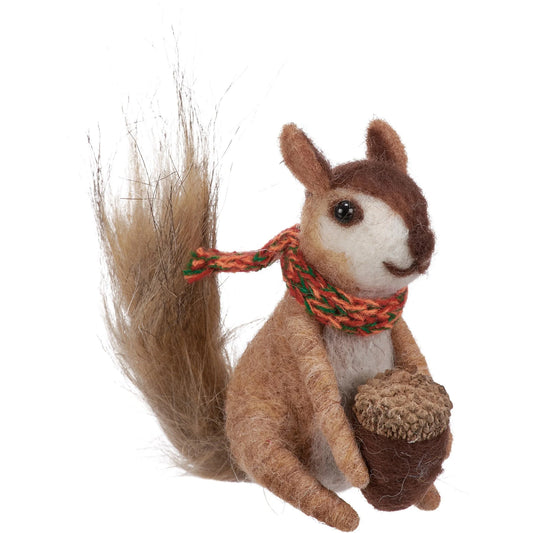 Squirrel with Scarf Holiday Ornament