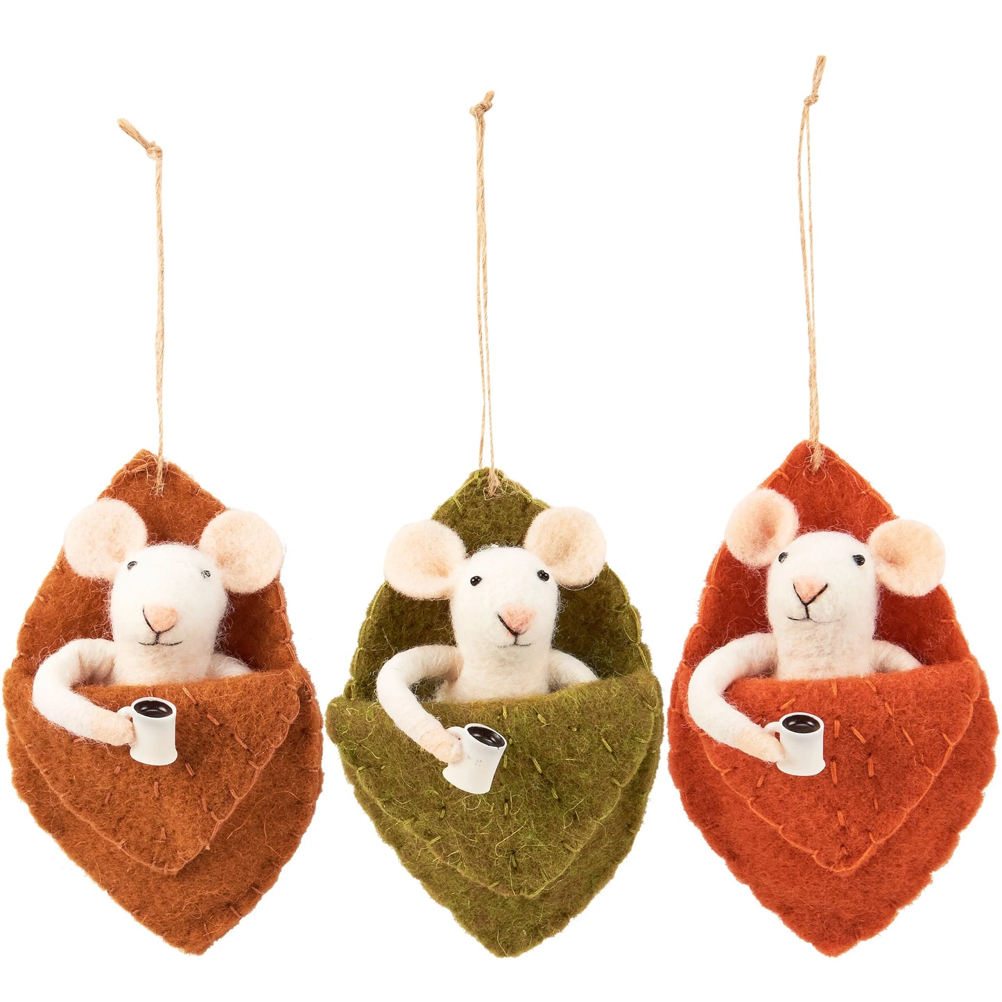Mouse in Leaf Ornament