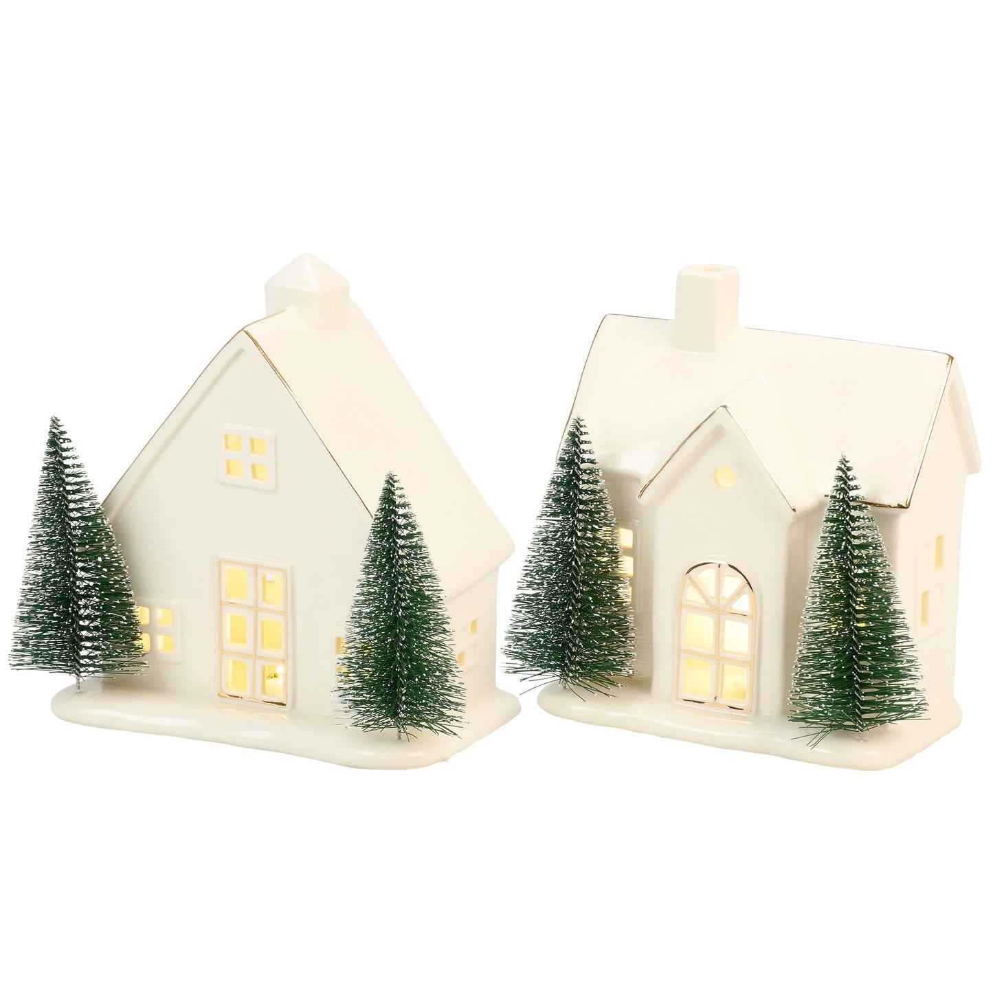 Lighted Porcelain Holiday House