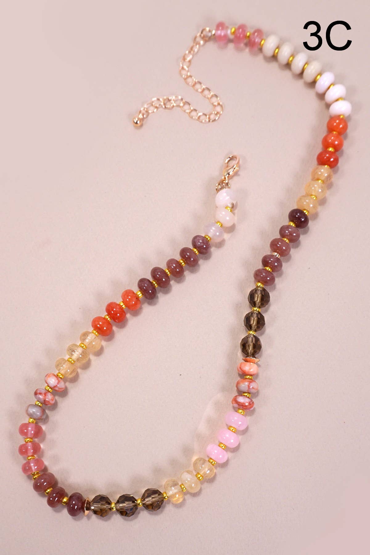 NATURAL AGATE BEAD NECKLACE